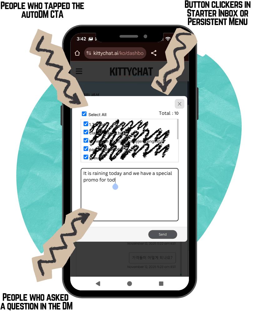Bulk DM sending example